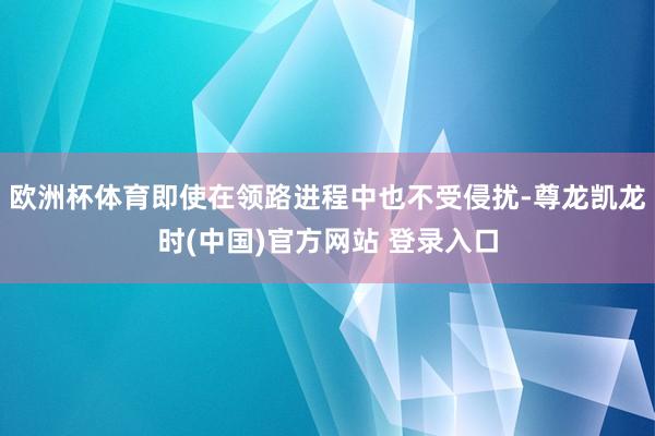 欧洲杯体育即使在领路进程中也不受侵扰-尊龙凯龙时(中国)官方网站 登录入口