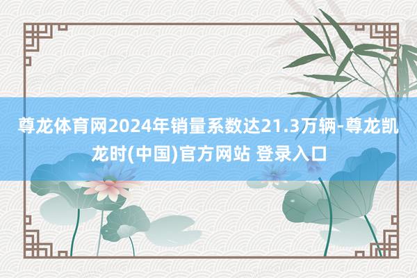尊龙体育网2024年销量系数达21.3万辆-尊龙凯龙时(中国)官方网站 登录入口