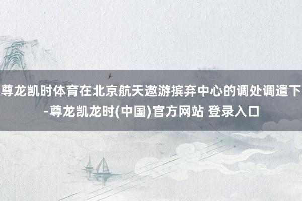 尊龙凯时体育在北京航天遨游摈弃中心的调处调遣下-尊龙凯龙时(中国)官方网站 登录入口