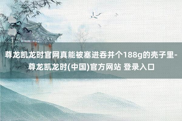 尊龙凯龙时官网真能被塞进吞并个188g的壳子里-尊龙凯龙时(中国)官方网站 登录入口