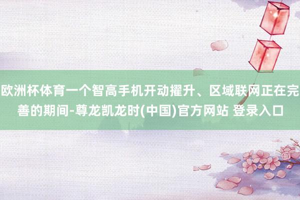 欧洲杯体育一个智高手机开动擢升、区域联网正在完善的期间-尊龙凯龙时(中国)官方网站 登录入口