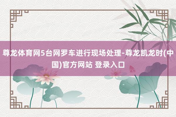 尊龙体育网5台网罗车进行现场处理-尊龙凯龙时(中国)官方网站 登录入口
