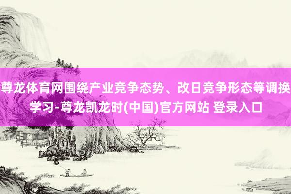 尊龙体育网围绕产业竞争态势、改日竞争形态等调换学习-尊龙凯龙时(中国)官方网站 登录入口