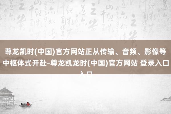 尊龙凯时(中国)官方网站正从传输、音频、影像等中枢体式开赴-尊龙凯龙时(中国)官方网站 登录入口