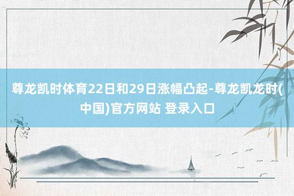尊龙凯时体育22日和29日涨幅凸起-尊龙凯龙时(中国)官方网站 登录入口