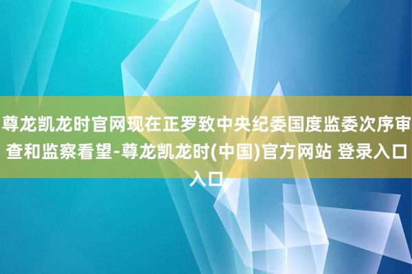 尊龙凯龙时官网现在正罗致中央纪委国度监委次序审查和监察看望-尊龙凯龙时(中国)官方网站 登录入口